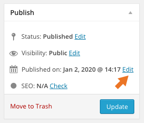 edit the publish date