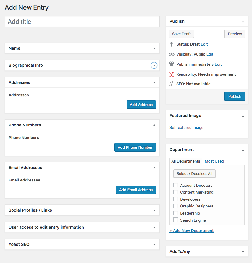 Add new Entry for directory