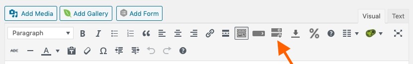 toolbar showing accordion icon