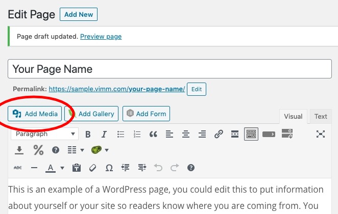screenshot to add media