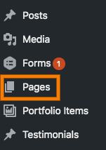 pages in menu