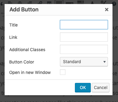 add button pop out box options