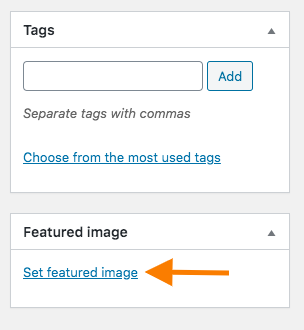 setting a featured image